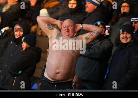 Ipswich, Regno Unito. 2° febbraio 2019. Sheffield Mercoledì ventola, Tango - Ipswich Town v Sheffield Mercoledì, Sky scommessa campionato, Portman Road, Ipswich - 2 Febbraio 2019 solo uso editoriale - DataCo restrizioni si applicano Credito: Giornata immagini limitata/Alamy Live News Foto Stock