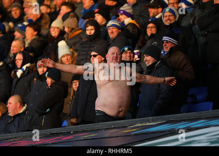 Ipswich, Regno Unito. 2° febbraio 2019. Sheffield Mercoledì ventola, Tango - Ipswich Town v Sheffield Mercoledì, Sky scommessa campionato, Portman Road, Ipswich - 2 Febbraio 2019 solo uso editoriale - DataCo restrizioni si applicano Credito: Giornata immagini limitata/Alamy Live News Foto Stock