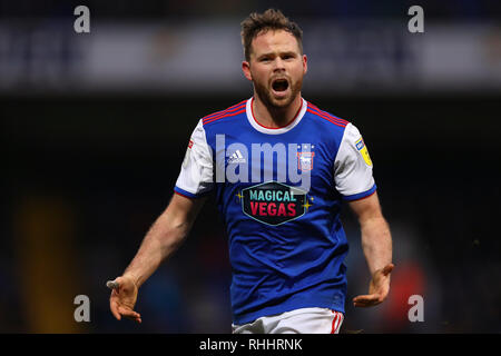 Ipswich, Regno Unito. 2° febbraio 2019. Alan Giudice di Ipswich Town - Ipswich Town v Sheffield Mercoledì, Sky scommessa campionato, Portman Road, Ipswich - 2 Febbraio 2019 solo uso editoriale - DataCo restrizioni si applicano Credito: Giornata immagini limitata/Alamy Live News Foto Stock