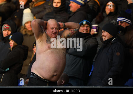 Ipswich, Regno Unito. 2° febbraio 2019. Sheffield Mercoledì ventola, Tango - Ipswich Town v Sheffield Mercoledì, Sky scommessa campionato, Portman Road, Ipswich - 2 Febbraio 2019 solo uso editoriale - DataCo restrizioni si applicano Credito: Giornata immagini limitata/Alamy Live News Foto Stock