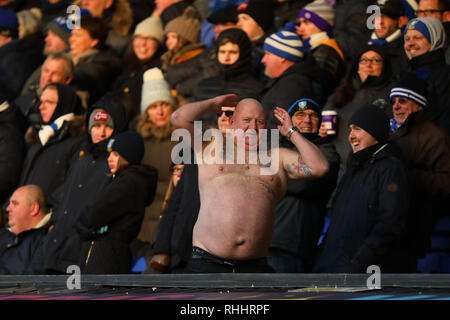 Ipswich, Regno Unito. 2° febbraio 2019. Sheffield Mercoledì ventola, Tango - Ipswich Town v Sheffield Mercoledì, Sky scommessa campionato, Portman Road, Ipswich - 2 Febbraio 2019 solo uso editoriale - DataCo restrizioni si applicano Credito: Giornata immagini limitata/Alamy Live News Foto Stock