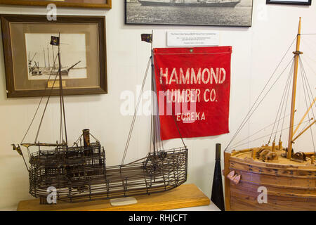 Presenta, Humboldt Bay Maritime Museum, Samoa, California Foto Stock