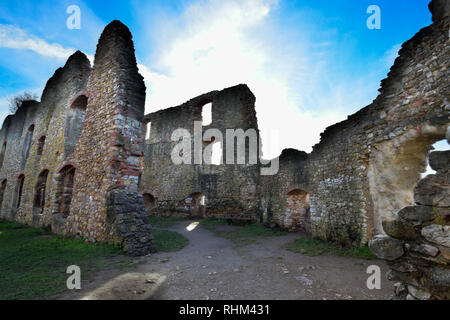 Rovina del castello di Staufen nella zona della foresta nera in Germania Foto Stock