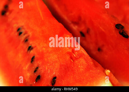 Stuzzicanti fette di cocomero close up Foto Stock