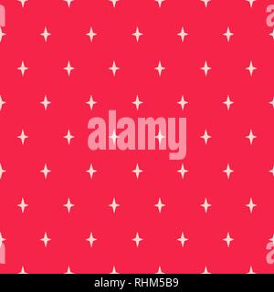 Semplici forme a stella rossa vettore seamless pattern. Illustrazione Vettoriale