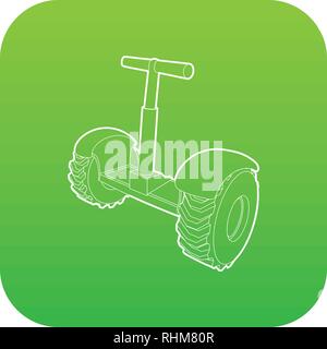 Eco segway icona Vettore verde Illustrazione Vettoriale