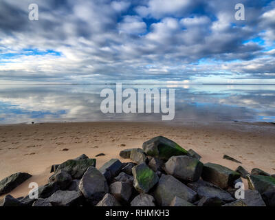 Spiaggia marina in Hjerting il Wadden Sea vicino a Esbjerg, Danimarca Foto Stock