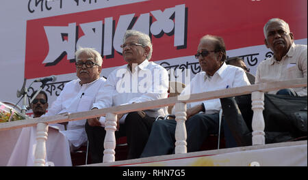 Kolkata, India. 03Feb, 2019. Il CPI(M) e altri partito organizzato rally di massa nella Brigata parata a terra Kolkata contro il governo centrale e stato del Bengala Occidentale di governo il 3 Feb 2019 Credit: Sandip Saha/Pacific Press/Alamy Live News Foto Stock