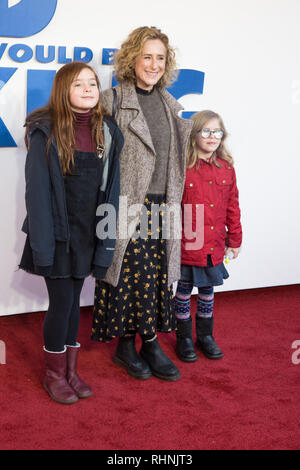 Londra, Regno Unito. 3 febbraio, 2019. Il capretto che sarebbe stato re - Famiglia di screening di gala al Luxe Odeon Leicester Square il 3 febbraio 2019 Credit: Tom Rose/Alamy Live News Foto Stock