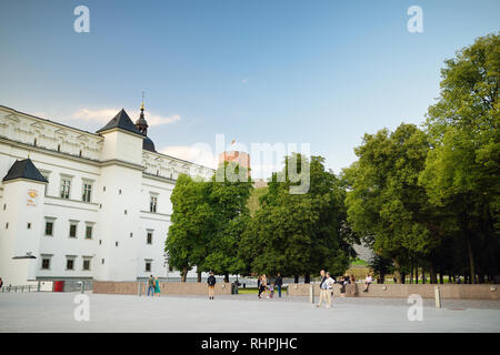 Il Palazzo dei Granduchi di Lituania, un palazzo a Vilnius, originariamente costruito nel XV secolo per i governanti del Granducato di Lithu Foto Stock