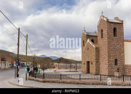 Chiesa in rame storica città mineraria di San Antonio de los Cobres in Argentina Foto Stock