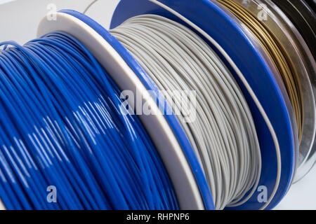 ABS PLA PETG filo plastica per stampante 3D di diversi colori Foto Stock