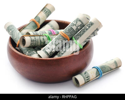 Laminati di dollari simboleggiata come prodotto alimentare Foto Stock