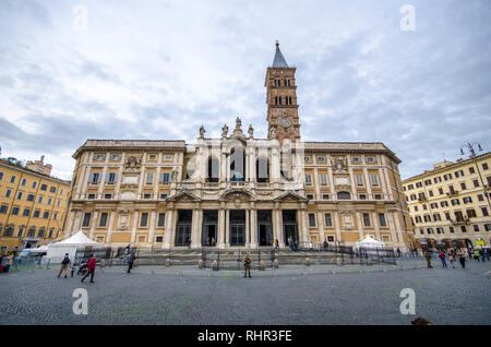 Basilica di Santa Maria Maggiore . Basilica di Santa Maria Maggiore , un grande papale basilica e la cattolica più grande chiesa Mariana di Roma, Italia Foto Stock