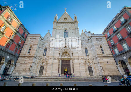 Napoli, Italia - Duomo di Napoli, Duomo di Santa Maria Assunta o la Cattedrale di San Gennaro in Napoli Foto Stock