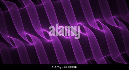 Neon incandescente forme ondulate Foto Stock