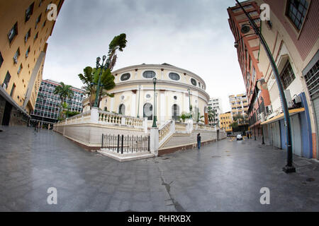 Fish Eye vista del Teatro Municipale di Caracas, Caracas Venezuela. Foto Stock