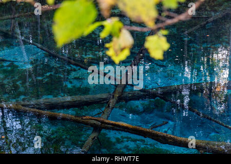 Kaminoko stagno in Akan Mashu National Park nel cuore selvaggio di Hokkaido Foto Stock