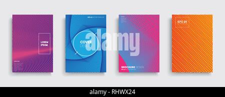 Vettore minimale Design del coperchio. Il futuro modello di poster. Illustrazione Vettoriale