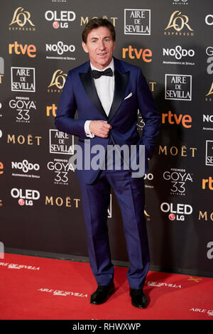 Antonio de la Torre assiste il Goya Cinema Awards 2019 a FIBES Centro esposizioni e conferenze. Foto Stock