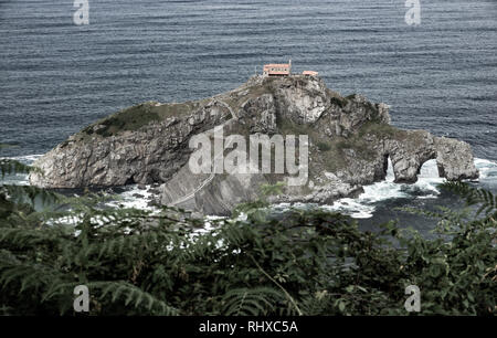 Iconico isolotto di San Juan de Gaztelugatxe Foto Stock