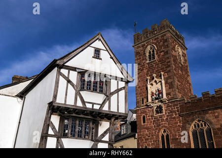 Numero 16 Edmund Street, o Merchant House, la casa che ha spostato la Exeter,Roman West Gate exeter,Tudor Exeter, Foto Stock