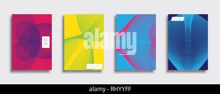 Vettore minimale Design del coperchio. Il futuro modello di poster. Illustrazione Vettoriale