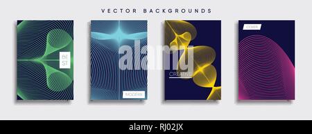 Vettore minimale Design del coperchio. Il futuro modello di poster. Illustrazione Vettoriale