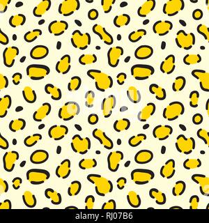 Leopard stampa lo sfondo. Jaguar pelt texture senza giunture Illustrazione Vettoriale