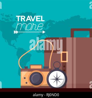 Viaggiare più di fondo Illustrazione Vettoriale