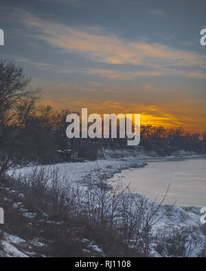 Inverno dal Lago Erie Foto Stock