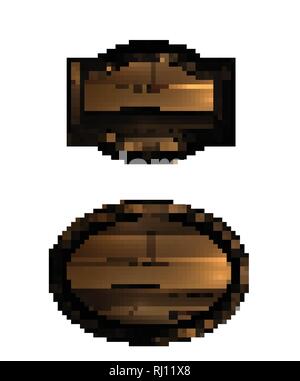 Vector realistic illustration of wooden signboard Illustrazione Vettoriale