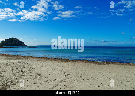 Fort Bregançon, il presidente francese residenza nel sud della Francia è una penisola nel mar Mediterraneo, in costa azzurra Foto Stock