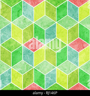 Un multicolore digitale senza soluzione di continuità geometrica del modello - Quando si ripete la piastrella fa un modello senza giunture. Foto Stock