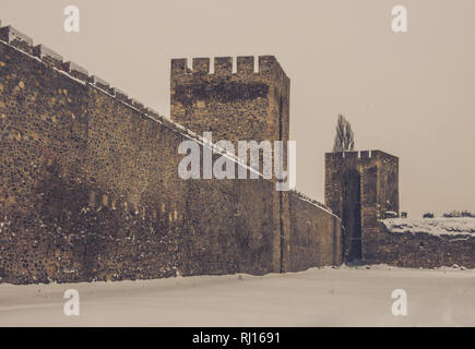 Fortezza medievale e mura difensive, Smederevo Serbia Foto Stock