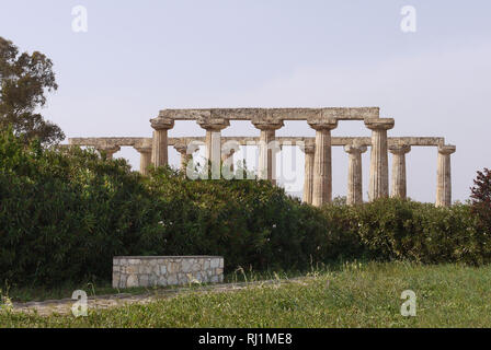 Santuario di Hera, Tavola Palatino, Benalda, Metaponto nel Sud Italia Foto Stock