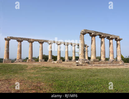 Santuario di Hera, Tavola Palatino, Benalda, Metaponto nel Sud Italia Foto Stock