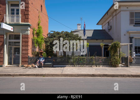 Montrose House, parte del patrimonio culturale Gaskill Steet nella città di Canowindra nella centrale regione ovest del Nuovo Galles del Sud, Australia Foto Stock