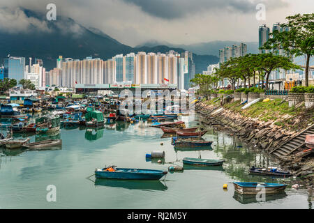 Il villaggio di pescatori di Lei Yu Mun, Kowloon, Hong Kong, Cina, Asia. Foto Stock