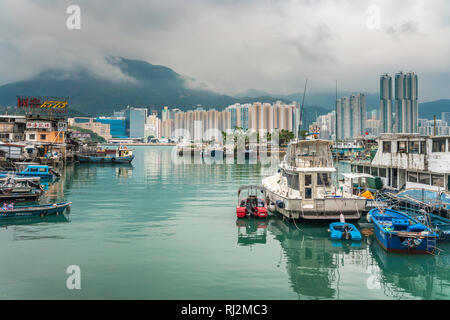 Il villaggio di pescatori di Lei Yu Mun, Kowloon, Hong Kong, Cina, Asia. Foto Stock