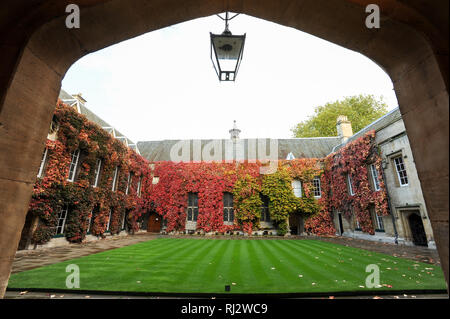 Parte anteriore Quad di Lincoln College, Università di Oxford una delle più antiche università del mondo. Centro storico di Oxford, Oxfordshire, Inghilterra, unità Foto Stock