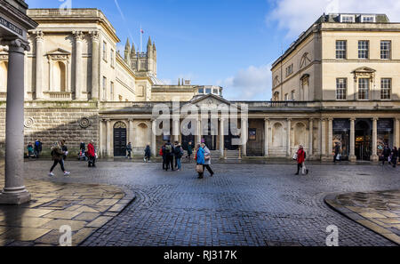 La camera della pompa in stallo Street presi in stallo Street, Bath, Somerset, Regno Unito il 4 febbraio 2019 Foto Stock