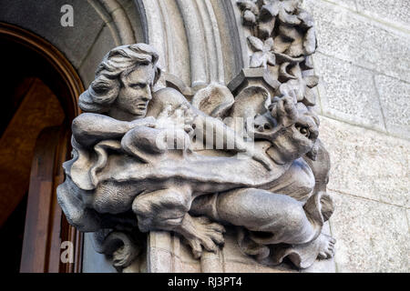 Casa Amatller, Josep Puig i Cadafalch architetto, in Paseo de Gracia, Barcellona, in Catalogna, Spagna Foto Stock