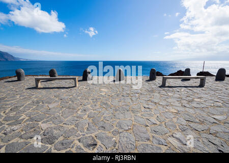 Viewpoint posto a costa, Punta de Teno, Tenerife, Isole Canarie, Spagna Foto Stock