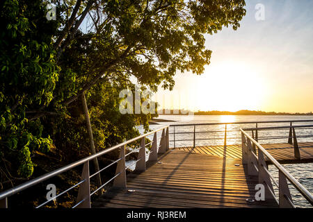 Paradiso tropicale sull'isola di Frades nella baia di tutti i santi a Salvador Bahia Brasile Foto Stock