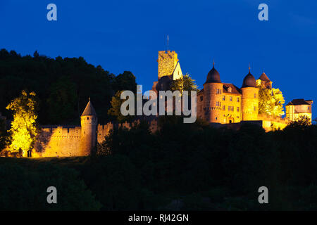 Burg Wertheim, Wertheim, Main Tauber Kreis, Baden-Württemberg, Deutschland Foto Stock