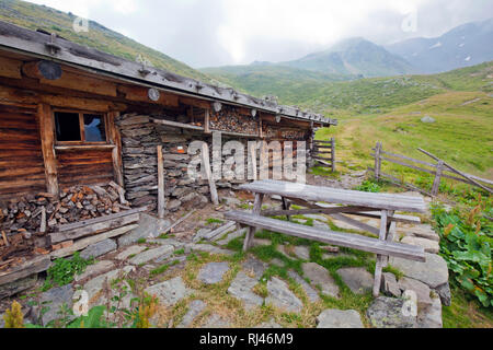 Almh?tte im Val d Ultimo Foto Stock