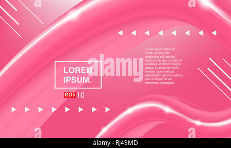 Sfondo di liquido colorato forme di flusso liquido, wave background moderno Foto Stock