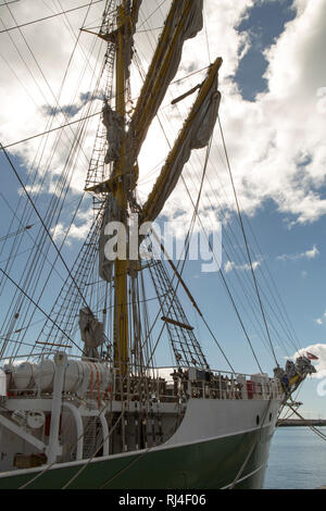 Schiffe, Segelschiffe, Alexander von Humboldt 2 im Hafen von Santa Cruz Teneriffa, Kanarische isole, Spanien, Foto Stock