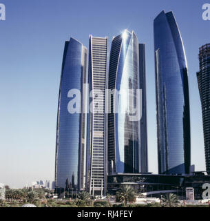 Abu Dhabi, Etihad Towers Foto Stock
